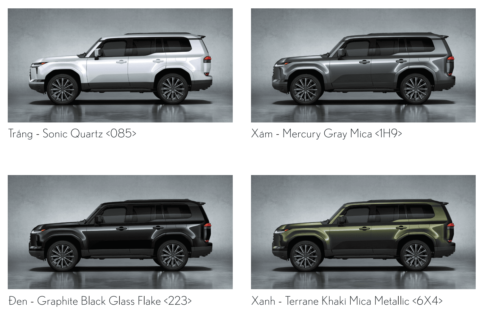 So sánh Lexus GX 550M và GX 550: Chọn phiên bản nào? 6 Bang mau GX 550 2025