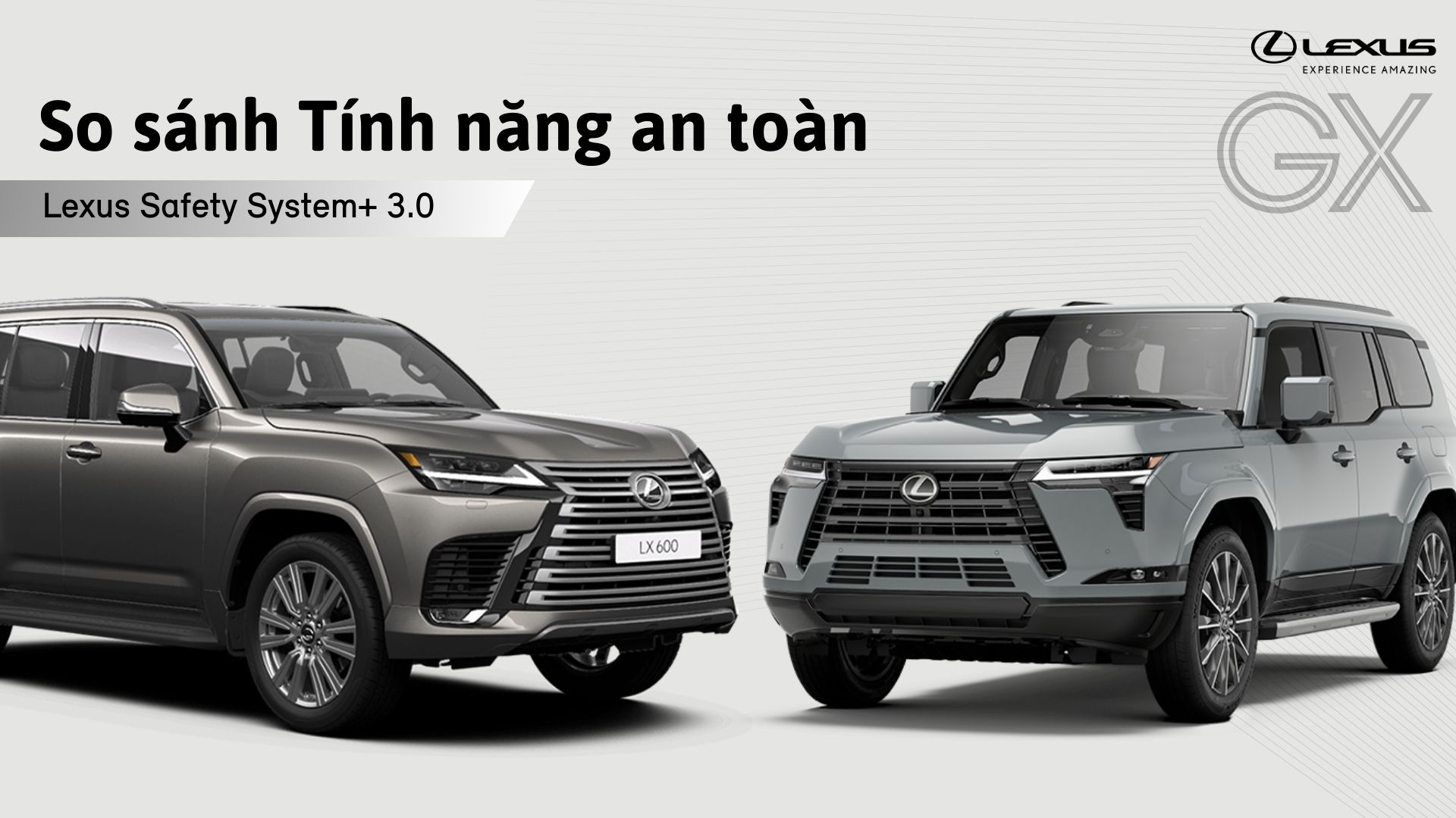 So Sánh An Toàn trên Lexus GX 550 Và Lexus LX 600