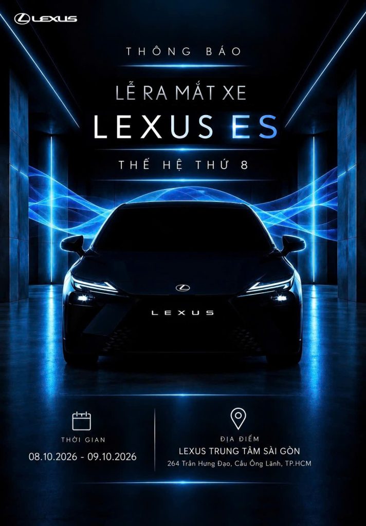Lexus ES 2026 Chốt Lịch Ra Mắt Việt Nam Vào Tháng 10-2026